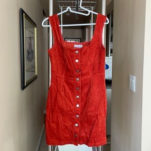 Cute corduroy red dress